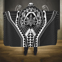 Philippines Batok Tribal Inspired Tattoo Black Hooded Blanket LT05 - Polynesian Pride