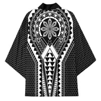 Philippines Batok Tribal Inspired Tattoo Black Kimono LT05 - Polynesian Pride