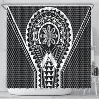 Philippines Batok Tribal Inspired Tattoo Black Shower Curtain LT05 - Polynesian Pride