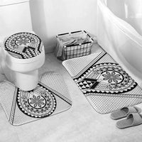 Philippines Batok Tribal Inspired Tattoo White Bathroom Set LT05 Mat Set Only (3 pcs) One Size White - Polynesian Pride