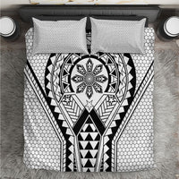 Philippines Batok Tribal Inspired Tattoo White Bedding Set LT05 White - Polynesian Pride