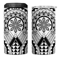 Philippines Batok Tribal Inspired Tattoo White 4 in 1 Can Cooler Tumbler LT05 One Size: 16 oz White - Polynesian Pride