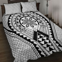 Philippines Batok Tribal Inspired Tattoo White Quilt Bed Set LT05 White - Polynesian Pride