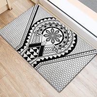 Philippines Batok Tribal Inspired Tattoo White Rubber Doormat LT05 - Polynesian Pride