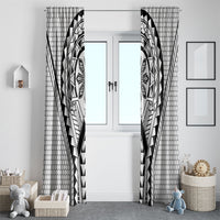 Philippines Batok Tribal Inspired Tattoo White Window Curtain LT05 - Polynesian Pride