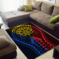 Philippines Batok Tribal Inspired Tattoo Area Rug LT05 - Polynesian Pride