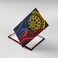 Philippines Batok Tribal Inspired Tattoo Canvas Wall Art LT05 With Frame Multicolor - Polynesian Pride