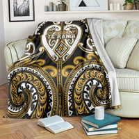 Aotearoa Ngai Te Rangi Blanket Maori Tribal Pattern LT05 Gold - Polynesian Pride