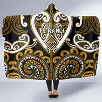 Aotearoa Ngai Te Rangi Hooded Blanket Maori Tribal Pattern LT05 One Size Gold - Polynesian Pride