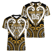 Custom Aotearoa Ngai Te Rangi Women V-Neck T-Shirt Maori Tribal Pattern LT05 - Polynesian Pride