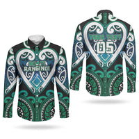 Custom Aotearoa Ngati Ranginui Couples Matching Summer Maxi Dress and Long Sleeve Button Shirt Maori Tribal Pattern LT05 - Polynesian Pride