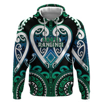 Custom Aotearoa Ngati Ranginui Zip Hoodie Maori Tribal Pattern LT05 Pullover Hoodie Cyan - Polynesian Pride