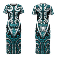 Custom Aotearoa Tapuika Couples Matching Short Sleeve Bodycon Dress and Hawaiian Shirt Maori Tribal Pattern LT05 - Polynesian Pride