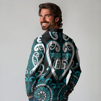 Custom Aotearoa Tapuika Long Sleeve Polo Shirt Maori Tribal Pattern LT05 - Polynesian Pride
