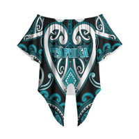 Custom Aotearoa Tapuika Off Shoulder Wrap Waist Top Maori Tribal Pattern LT05 - Polynesian Pride