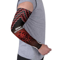 Aotearoa Mana Motuhake Arm Sleeves Poutama With Maori Pattern LT05 - Polynesian Pride