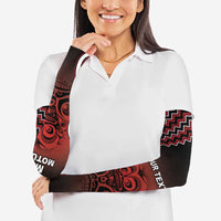 Aotearoa Mana Motuhake Arm Sleeves Poutama With Maori Pattern LT05 - Polynesian Pride