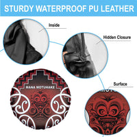 Aotearoa Mana Motuhake Spare Tire Cover Poutama With Maori Pattern - Polynesian Pride