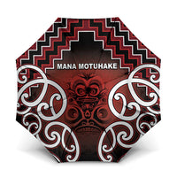 Aotearoa Mana Motuhake Umbrella Poutama With Maori Pattern - Polynesian Pride