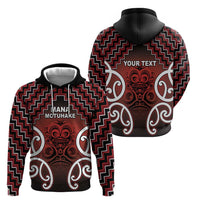 Personalised Aotearoa Mana Motuhake Zip Hoodie Poutama With Maori Pattern - Polynesian Pride