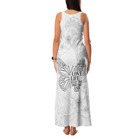 Lung Cancer Awareness Family Matching Tank Maxi Dress and Hawaiian Shirt Never Give Up Polynesian Style LT05 - Polynesian Pride