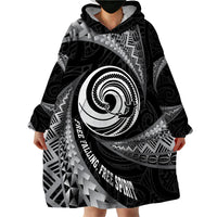 Personalised New Zealand Bungy Jumping Wearable Blanket Hoodie Maori Pattern LT05 - Polynesian Pride