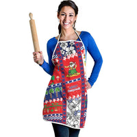 Wallis And Futuna Christmas Apron Festive Beach Vibes - Polynesian Pride