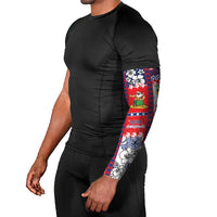 Wallis And Futuna Christmas Arm Sleeves Festive Beach Vibes - Polynesian Pride