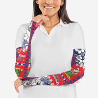Wallis And Futuna Christmas Arm Sleeves Festive Beach Vibes - Polynesian Pride