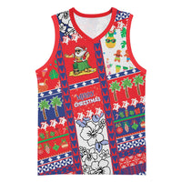 Wallis And Futuna Christmas Basketball Jersey Festive Beach Vibes - Polynesian Pride