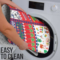 Wallis And Futuna Christmas Bathroom Set Festive Beach Vibes - Polynesian Pride