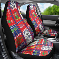 Wallis And Futuna Christmas Car Seat Cover Festive Beach Vibes - Polynesian Pride