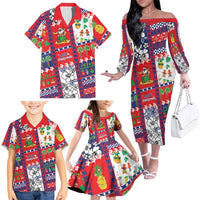 Wallis And Futuna Christmas Family Matching Off The Shoulder Long Sleeve Dress and Hawaiian Shirt Festive Beach Vibes LT05 - Polynesian Pride