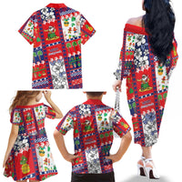 Wallis And Futuna Christmas Family Matching Off The Shoulder Long Sleeve Dress and Hawaiian Shirt Festive Beach Vibes - Polynesian Pride
