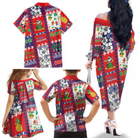 Wallis And Futuna Christmas Family Matching Off The Shoulder Long Sleeve Dress and Hawaiian Shirt Festive Beach Vibes LT05 - Polynesian Pride