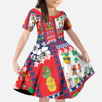 Wallis And Futuna Christmas Family Matching Off Shoulder Maxi Dress and Hawaiian Shirt Festive Beach Vibes - Polynesian Pride