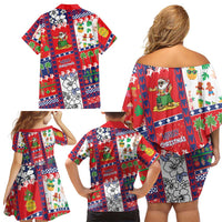 Wallis And Futuna Christmas Family Matching Off Shoulder Short Dress and Hawaiian Shirt Festive Beach Vibes LT05 - Polynesian Pride