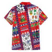 Wallis And Futuna Christmas Family Matching Short Sleeve Bodycon Dress and Hawaiian Shirt Festive Beach Vibes LT05 - Polynesian Pride