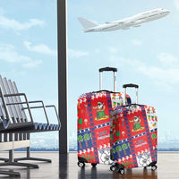 Wallis And Futuna Christmas Luggage Cover Festive Beach Vibes - Polynesian Pride