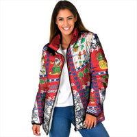 Wallis And Futuna Christmas Padded Jacket Festive Beach Vibes - Polynesian Pride