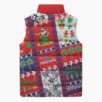 Wallis And Futuna Christmas Sleeveless Puffer Jacket Festive Beach Vibes - Polynesian Pride