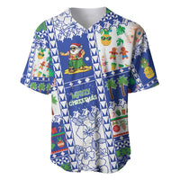 Northern Mariana Islands Christmas Baseball Jersey Festive Beach Vibes - Polynesian Pride