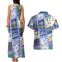 Northern Mariana Islands Christmas Couples Matching Tank Maxi Dress and Hawaiian Shirt Festive Beach Vibes LT05 - Polynesian Pride