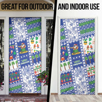 Northern Mariana Islands Christmas Door Cover Festive Beach Vibes - Polynesian Pride