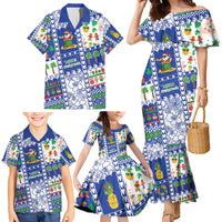 Northern Mariana Islands Christmas Family Matching Mermaid Dress and Hawaiian Shirt Festive Beach Vibes - Polynesian Pride