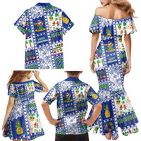 Northern Mariana Islands Christmas Family Matching Mermaid Dress and Hawaiian Shirt Festive Beach Vibes LT05 - Polynesian Pride