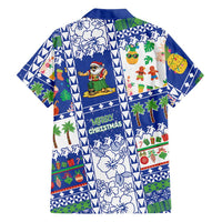 Northern Mariana Islands Christmas Family Matching Off Shoulder Maxi Dress and Hawaiian Shirt Festive Beach Vibes - Polynesian Pride
