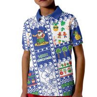 Northern Mariana Islands Christmas Kid Polo Shirt Festive Beach Vibes - Polynesian Pride