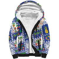 Northern Mariana Islands Christmas Sherpa Hoodie Festive Beach Vibes - Polynesian Pride