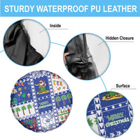 Northern Mariana Islands Christmas Spare Tire Cover Festive Beach Vibes - Polynesian Pride